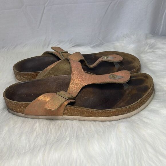 Birkenstock Gizeh Metallic Thong Sandals Sz 11-11.5 SEE DESCRIPTION - Picture 3 of 9